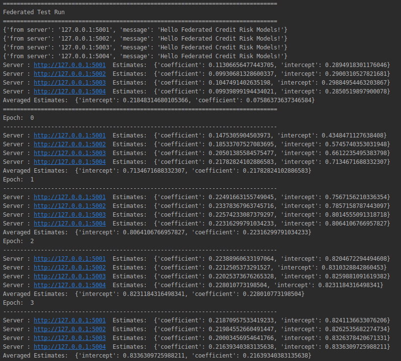 Federated Test Run