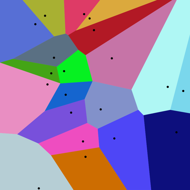 Voronoi diagram (from Wikipedia) Voronoi