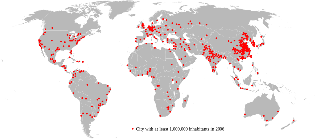 Distribution of Worldwide Cities